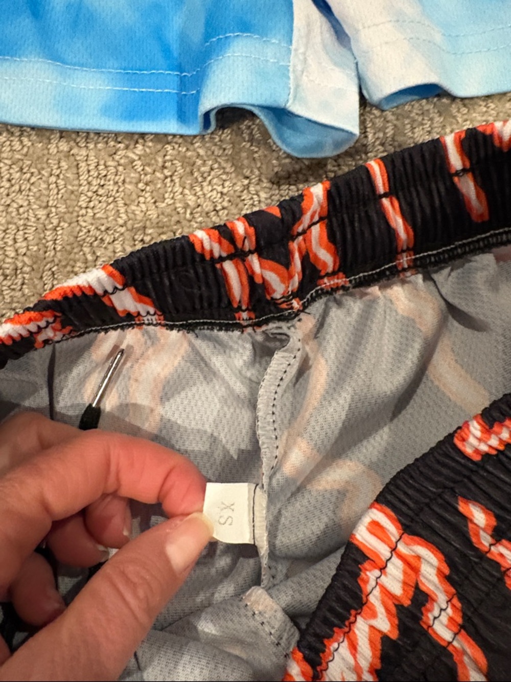 Lot of 4 shorts-Men's Athletic Shorts - Blue, Pink, Orange, Black - Picture 3 of 3